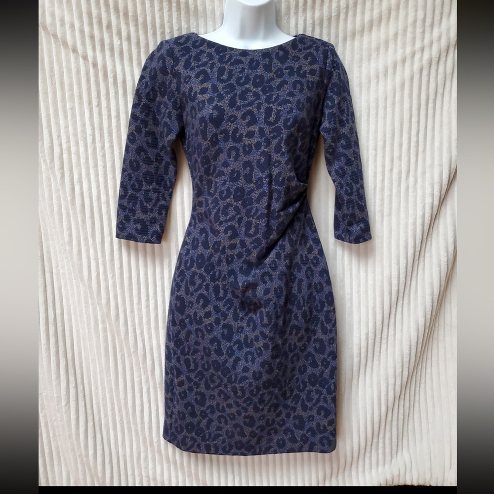 Sara Campbell XS blue leopard dress